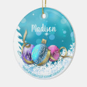 Personalisierte Beste Großtochter Weihnachten Keramik Ornament (Links)