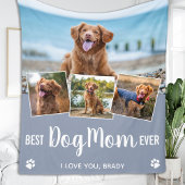 Personalisierte Beste Hunde-Mama je FotoCollage Fleecedecke