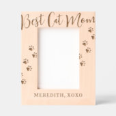 Personalisierte beste Katzenmutter Geätzte Rahmen (Vorderseite)