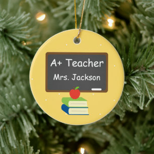 Personalisierte beste Lehrer-Tafel Keramik Ornament