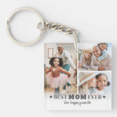 Personalisierte Beste Mama 6 Foto Collage Mutter Schlüsselanhänger (Vorderseite)