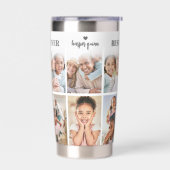 Personalisierte beste Mama Foto-Collage Mutter Thermobecher (Links)