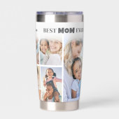Personalisierte beste Mama Foto-Collage Mutter Thermobecher (Rückseite)