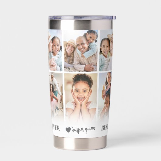 Personalisierte Beste Mama Foto Collage Mutter Thermobecher (Links)