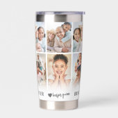 Personalisierte Beste Mama Foto-Collage Mutter Thermobecher (Links)