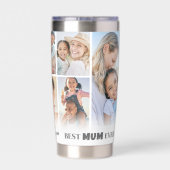 Personalisierte Beste Mama Foto-Collage Mutter Thermobecher (Rückseite)