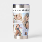Personalisierte Beste Mama Foto Collage Mutter Thermobecher (Rückseite)