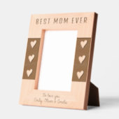 Personalisierte beste Mama Herz Keepake Geätzte Rahmen (Links)