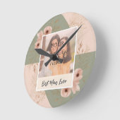 Personalisierte "Beste Mama je" Blumenwall-Uhr Runde Wanduhr (Winkel)
