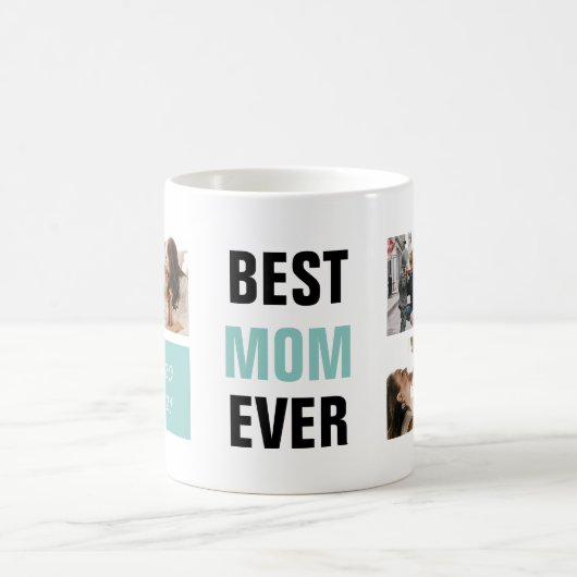 Personalisierte beste Mama je Foto Geschenk Kaffee Kaffeetasse (Mittel)
