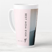 Personalisierte Beste Mama je Foto Tasse in Rosa (Linke Ecke)