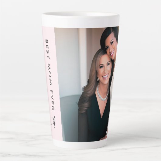 Personalisierte Beste Mama je Foto Tasse in Rosa (Vorderseite)