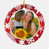Personalisierte beste Mama je Foto Weihnachten Keramik Ornament (Hinten)