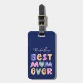 Personalisierte beste Mama je Gepäckanhänger (Vorderseite vertikal)
