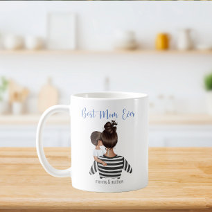 Personalisierte beste Mama je Individuelle Name Kaffeetasse