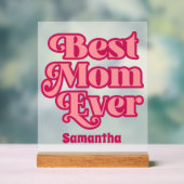 Personalisierte beste Mama je Individuelle Name Ma Acrylschild (Neutral)