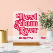 Personalisierte beste Mama je Individuelle Name Ma Acrylschild (Hochzeit)