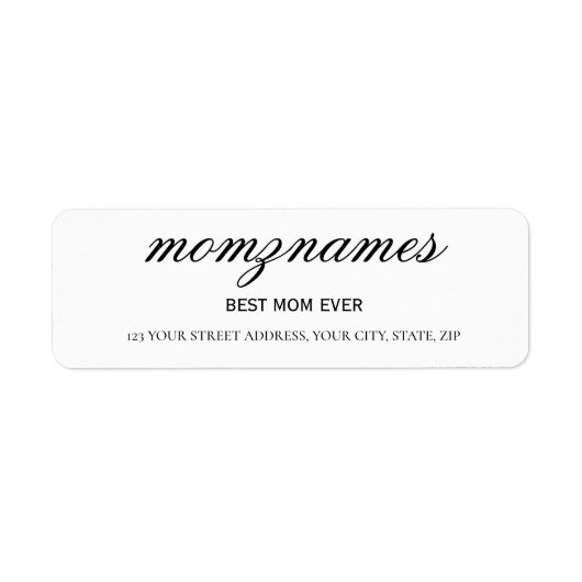 Personalisierte Beste Mama je Kalligrafiebezeichnu (Vorne)