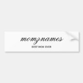Personalisierte Beste Mama je Kalligrafiebezeichnu Autoaufkleber (Vorne)