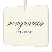 Personalisierte Beste Mama je Kalligrafiebezeichnu Autolufterfrischer (Links)