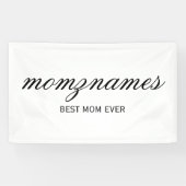 Personalisierte Beste Mama je Kalligrafiebezeichnu Banner (Horizontal)