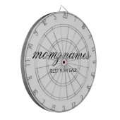 Personalisierte Beste Mama je Kalligrafiebezeichnu Dartscheibe (Vorderseite Links)