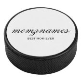 Personalisierte Beste Mama je Kalligrafiebezeichnu Eishockey Puck (3/4)