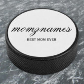 Personalisierte Beste Mama je Kalligrafiebezeichnu Eishockey Puck