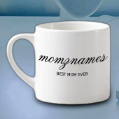 Personalisierte Beste Mama je Kalligrafiebezeichnu Espressotasse