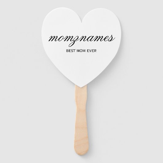 Personalisierte Beste Mama je Kalligrafiebezeichnu Fächer (Rückseite)