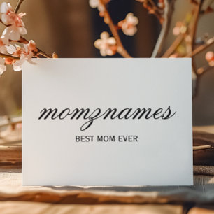 Personalisierte Beste Mama je Kalligrafiebezeichnu Feiertagskarte