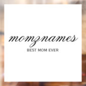 Personalisierte Beste Mama je Kalligrafiebezeichnu Fensteraufkleber (Blatt 2)