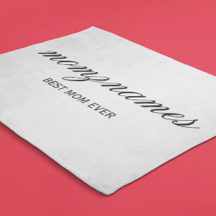 Personalisierte Beste Mama je Kalligrafiebezeichnu Fleecedecke