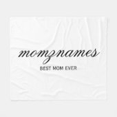 Personalisierte Beste Mama je Kalligrafiebezeichnu Fleecedecke (Vorderseite (Horizontal))