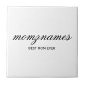 Personalisierte Beste Mama je Kalligrafiebezeichnu Fliese (Vorderseite)
