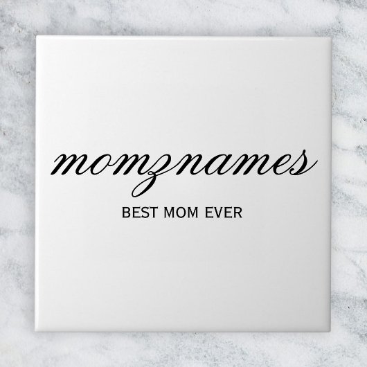 Personalisierte Beste Mama je Kalligrafiebezeichnu Fliese