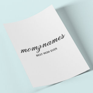 Personalisierte Beste Mama je Kalligrafiebezeichnu Flyer
