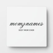 Personalisierte Beste Mama je Kalligrafiebezeichnu Fotoplatte (Vorderseite)