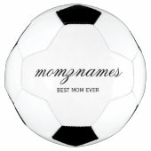 Personalisierte Beste Mama je Kalligrafiebezeichnu Fußball (Vorderseite)
