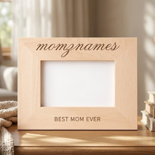 Personalisierte Beste Mama je Kalligrafiebezeichnu Geätzte Rahmen