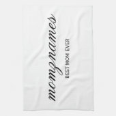 Personalisierte Beste Mama je Kalligrafiebezeichnu Geschirrtuch (Vertikal)