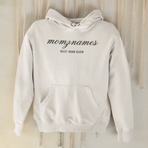 Personalisierte Beste Mama je Kalligrafiebezeichnu Hoodie