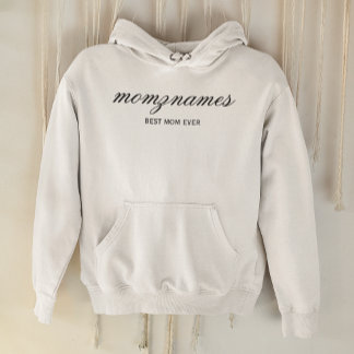 Personalisierte Beste Mama je Kalligrafiebezeichnu Hoodie