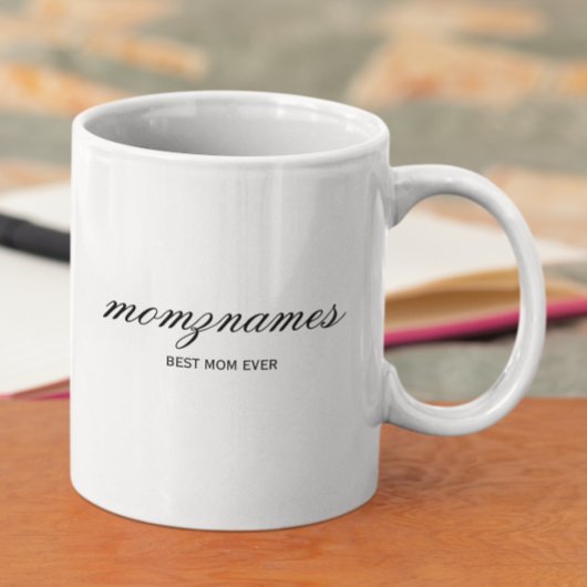 Personalisierte Beste Mama je Kalligrafiebezeichnu Kaffeetasse