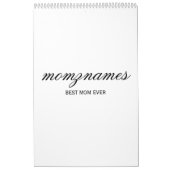 Personalisierte Beste Mama je Kalligrafiebezeichnu Kalender (Titelbild)