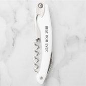 Personalisierte Beste Mama je Kalligrafiebezeichnu Kellnermesser (Vorderseite)