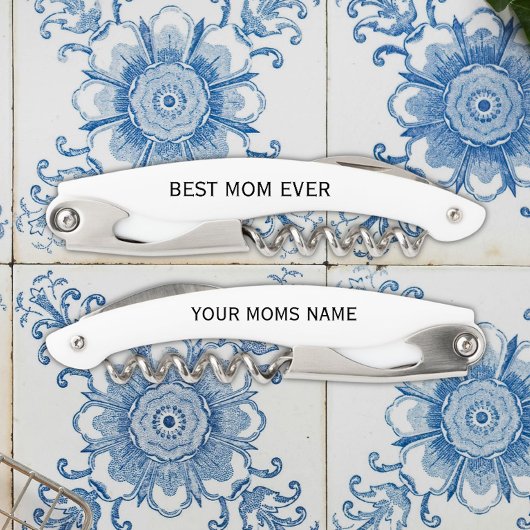 Personalisierte Beste Mama je Kalligrafiebezeichnu Kellnermesser