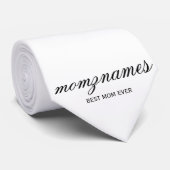 Personalisierte Beste Mama je Kalligrafiebezeichnu Krawatte (Gerollt)