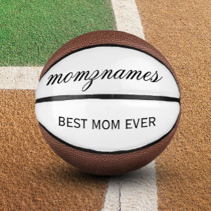 Personalisierte Beste Mama je Kalligrafiebezeichnu Mini Basketball