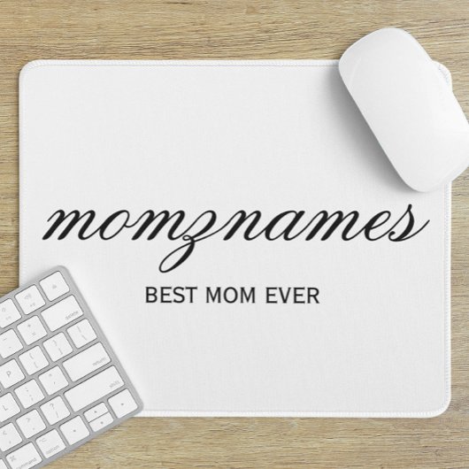 Personalisierte Beste Mama je Kalligrafiebezeichnu Mousepad